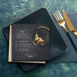 Custom restaurant card Black modern photo