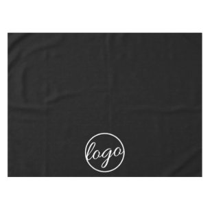 Custom Restaurant Trade Show Business Logo Black Tablecloth