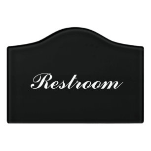 Custom restroom washroom toilet wc door signs