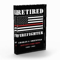Custom Retired Firefighter Thin Red Line Gift