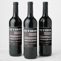 Custom Retired Firefighter Thin Red Line Gift