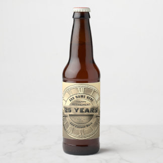 Custom Retirement Beer Bottle Label