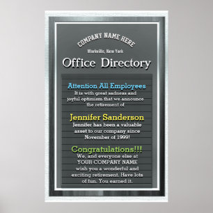 Custom Retirement Gift Poster