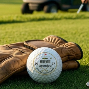 Custom Retirement Golf Ball Gift for Grandpa