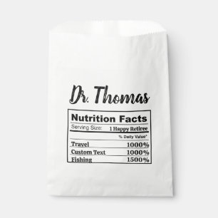 Custom Retirement Party Coworker Boss Thank You Favour Bags