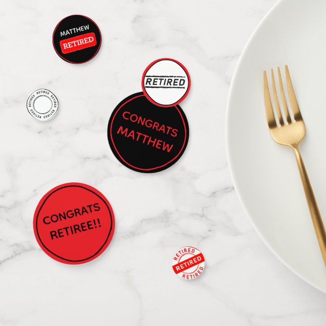 Custom Retirment Party Table Confetti (Group)