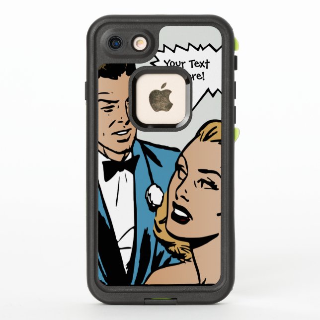 Custom Retro 1950s Vintage Comics Couple iPhone C (Back)