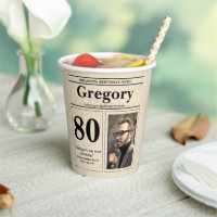 Custom Retro 80th Birthday Newspaper Style