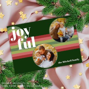 Custom Retro Abstract Waves Art Pattern Holiday Card