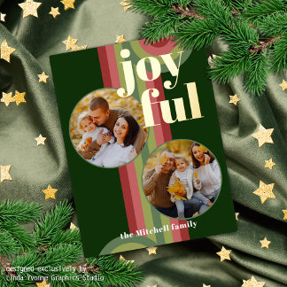 Custom Retro Abstract Waves Art Pattern Real Gold Foil Holiday Postcard