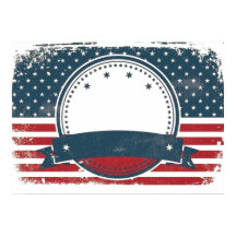 Custom Retro American Flag Monogram