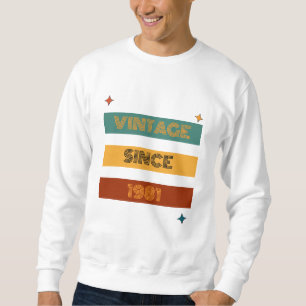 Custom Retro Any Age Birthday Vintage Personalised Sweatshirt