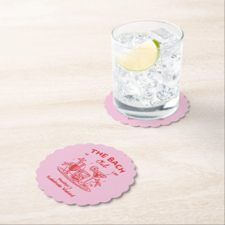 Custom Retro Bachelorette Party Decor Coasters
