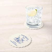 Custom Retro Bachelorette Party Decor Coasters