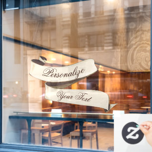 Custom Retro Banner Barbershop Snack Restaurant Window Cling