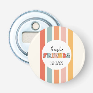 Custom Retro Best Friends BFFs Cute Besties Gifts Bottle Opener