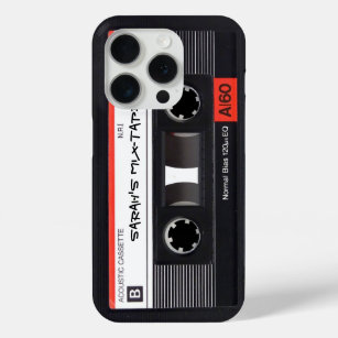 Custom Retro Cassette Tape iPhone 15 Pro Case
