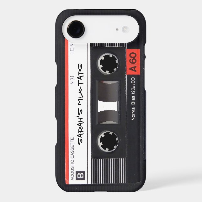 Custom Retro Cassette Tape Case-Mate iPhone Case (Back)