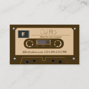 Custom Retro Cassette Tape DJ Business Cards