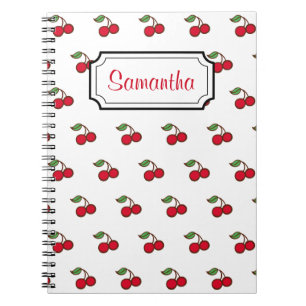 Custom Retro Cherry Kitchen Recipe Notebook Gift