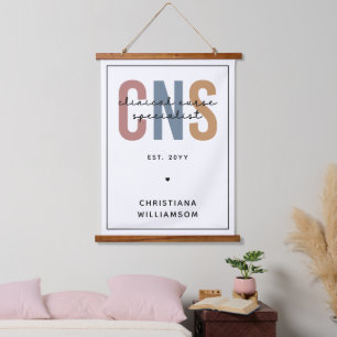 Custom Retro CNS Clinical Nurse Specialist Hanging Tapestry