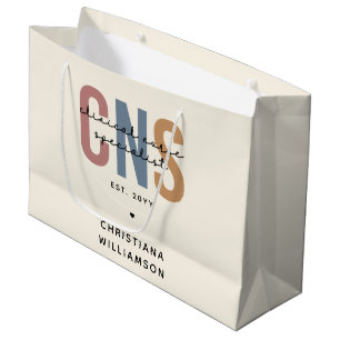 Custom Retro CNS Clinical Nurse Specialist Large Gift Bag
