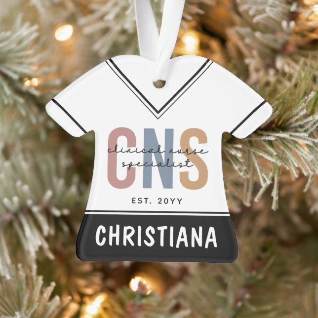 Custom Retro CNS Clinical Nurse Specialist Ornament (Tree)