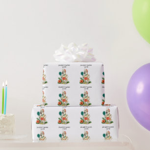 Custom Retro Cockatoo Junior Padel Club Kids Wrapping Paper