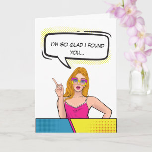 Custom Retro Comic Couple Funny Valentines Day Card