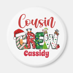 Custom  Retro Cousin Crew Christmas  Magnet