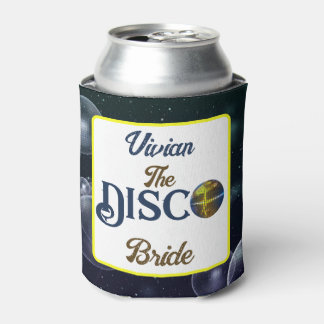 Custom Retro Disco Bachelorette Party Disco Bride Can Cooler