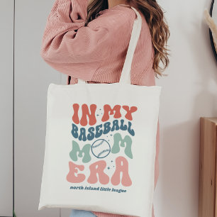 Custom Retro "In My Baseball Mum Era" Tote Bag
