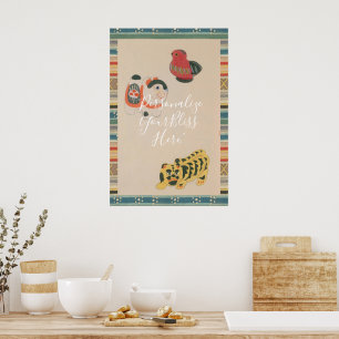 CUSTOM Retro Kawaii Japanese Folk Toy Art Print 