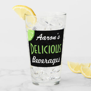 Custom Retro Lime Delicious Beverage Glass Gift