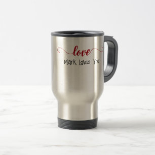 Custom Retro Love Expression Thermal Tumbler Mug