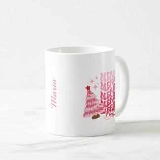 Custom Retro Merry Christmas Mug