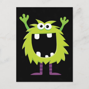 Custom Retro Monster Postcard