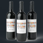 Custom Retro Neighbours by Chance Friends by Choic Wine Label<br><div class="desc">Custom Retro Neighbours by Chance Friends by Choice Personalised Gifts for Neighbours!</div>