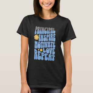 Custom Retro Principal Inspire Motivate Love T-Shirt