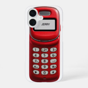 Custom Retro Push Button Mobile Phone iPhone 16 Case