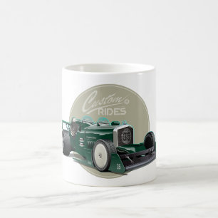 Custom retro race car concept coffee mug