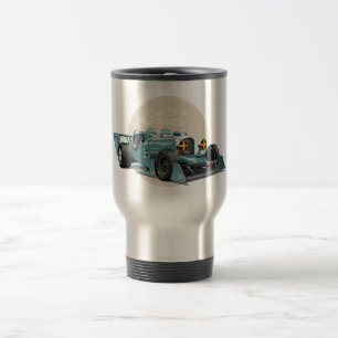 Custom retro race car concept travel mug