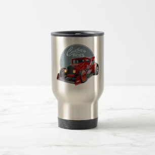 Custom retro race car concept travel mug