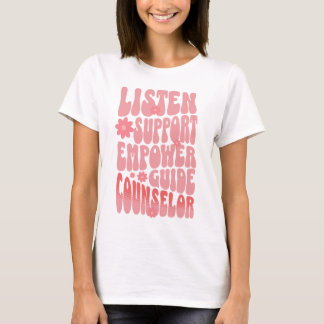 Custom Retro School Counsellor Inspirational T-Shirt
