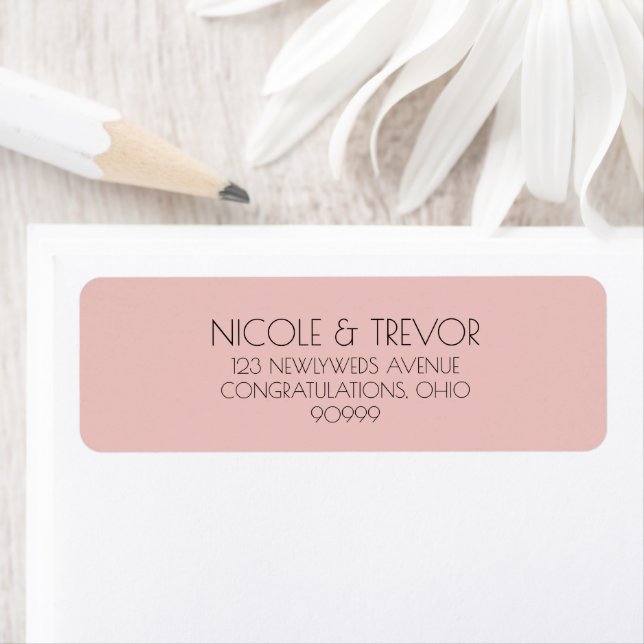 Custom Retro Solid Colour Return Address (Insitu)