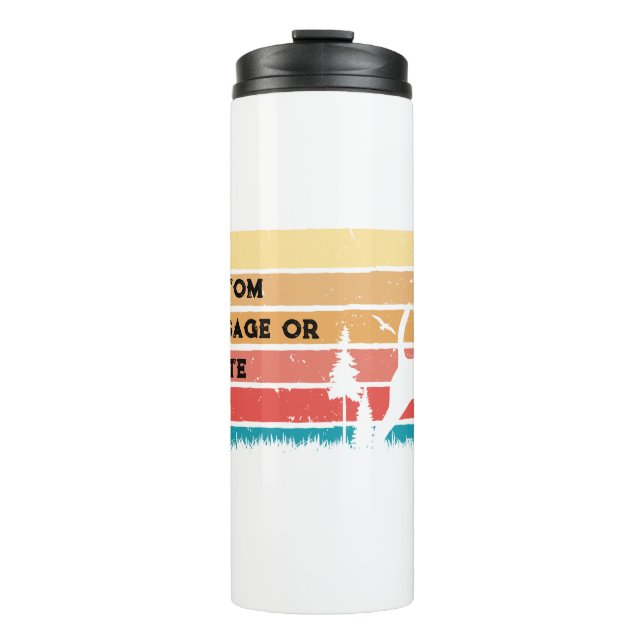Custom Retro Styled Beagle Dog Lover Thermal Tumbler (Front)
