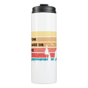 Custom Retro Styled Boston terrier Dog Lover Thermal Tumbler