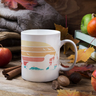 Custom Retro Styled Dachshund Dog Lover Trainer Coffee Mug