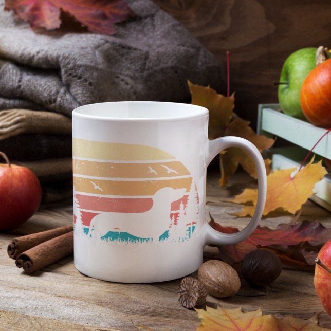 Custom Retro Styled Dachshund Dog Lover Trainer Coffee Mug (Creator Uploaded)