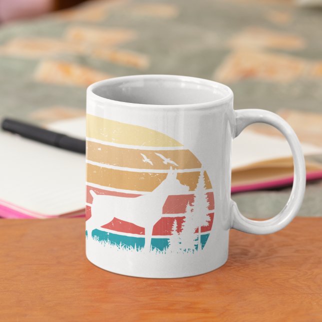 Custom Retro Styled Doberman Dog Lover Trainer Coffee Mug (Creator Uploaded)